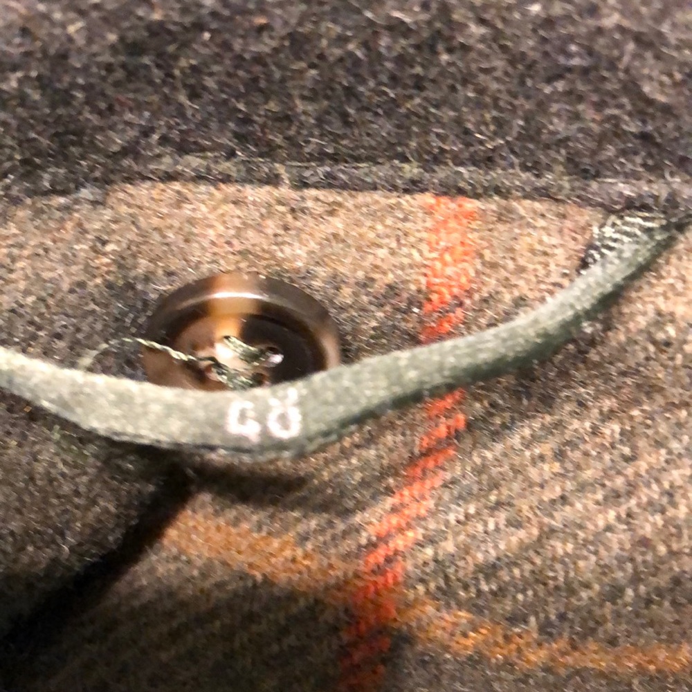 dark forest green wool blend heavy coat - Picture 7 of 9